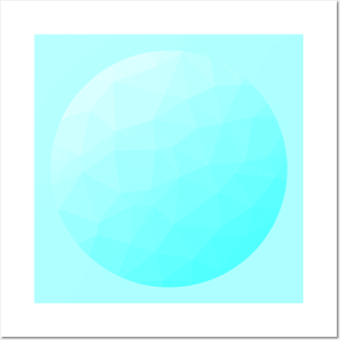 Light Aqua Geometric Minimal Abstract Posters and Art